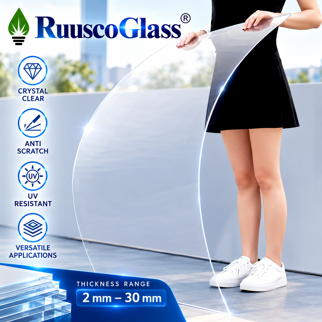 Clear RuuscoGlass Acrylic sheet