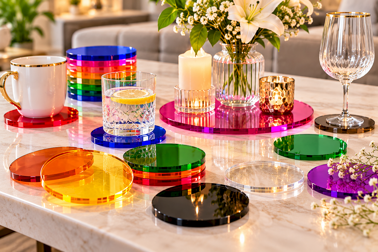 Coloured Acrylic Disc