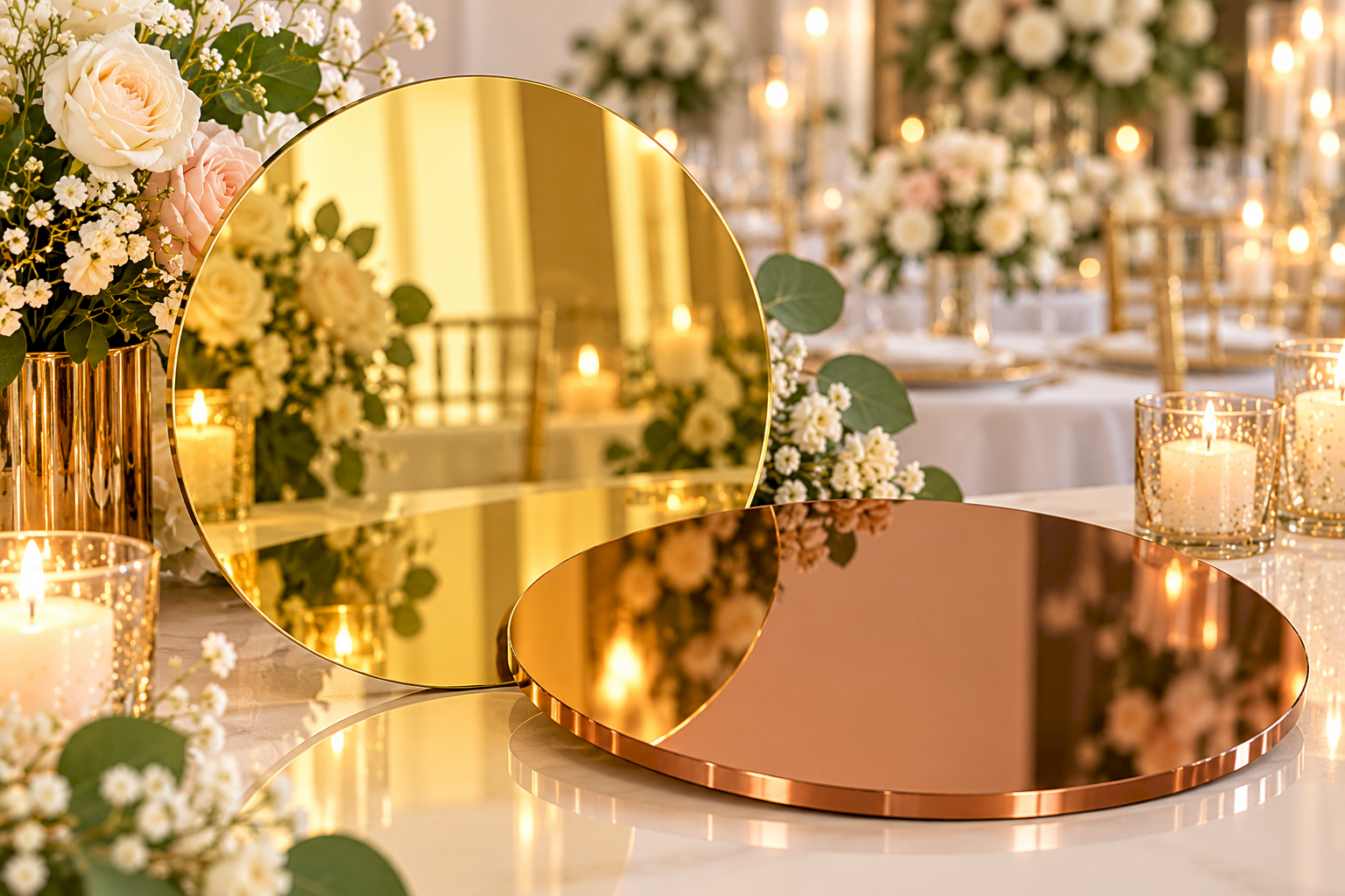 Bronze / Gold Acrylic Mirror Disc