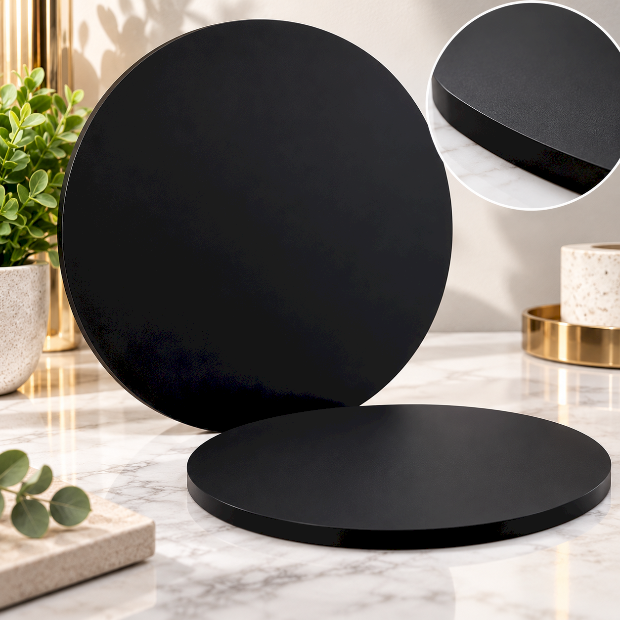 Black (Matte Effect) Cast Acrylic Disc